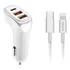 Carregador Veicular Carro Turbo 38w 3 Usb Cabo para iPhone